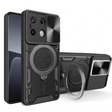 Θήκη Κινητού TechSuit CamGuard Pro Αντικραδασμική ( Armor - Shockproof ) με ενσωματωμένη βάση-δαχτυλίδι και κάλυμμα καμερών για XIAOMI REDMI NOTE 13 5G ΜΑΥΡΟ