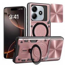 Θήκη Κινητού TechSuit CamGuard Pro Αντικραδασμική ( Armor - Shockproof ) με ενσωματωμένη βάση-δαχτυλίδι και κάλυμμα καμερών για XIAOMI REDMI NOTE 14 5G ΡΟΖ