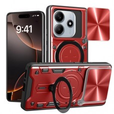 Θήκη Κινητού TechSuit CamGuard Pro Αντικραδασμική ( Armor - Shockproof ) με ενσωματωμένη βάση-δαχτυλίδι και κάλυμμα καμερών για XIAOMI REDMI NOTE 14 5G ΚΟΚΚΙΝΟ