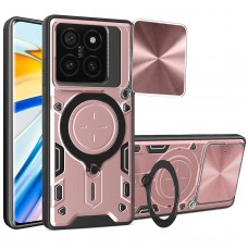 Θήκη Κινητού TechSuit CamGuard Pro Αντικραδασμική ( Armor - Shockproof ) με ενσωματωμένη βάση-δαχτυλίδι και κάλυμμα καμερών για XIAOMI 14T PRO ΡΟΖ