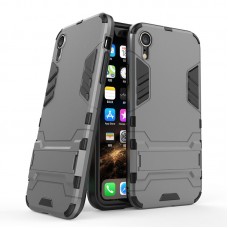 Θήκη Κινητού BBR Iron Αντικραδασμική ( Armor - Shockproof ) με ενσωματωμένη βάση στήριξης ( Kickstand ) για i-PHONE 9 XR (6,1) GRAY