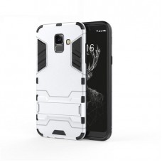 Θήκη Κινητού BBR Iron Αντικραδασμική ( Armor - Shockproof ) με ενσωματωμένη βάση στήριξης ( Kickstand ) για SAMSUNG Galaxy A6 SILVER